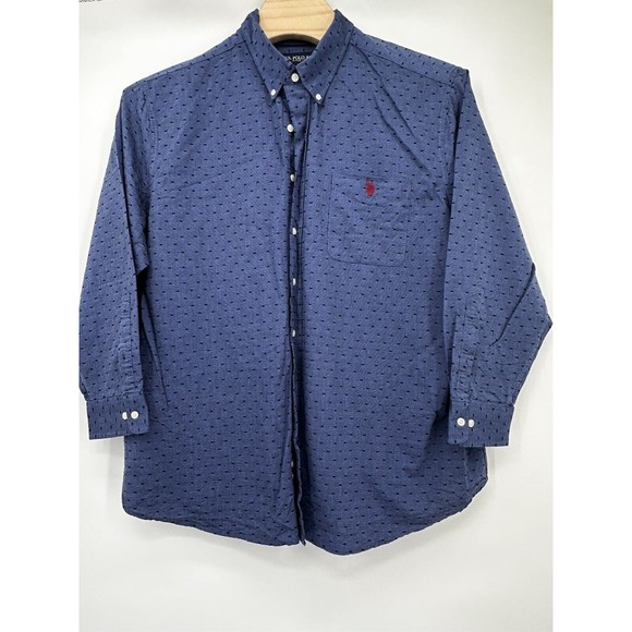 US Polo Assn. Men's Big & Tall 2XL Blue  Fall ‎  L/Sleeve Button Down Shirt - Picture 5 of 9